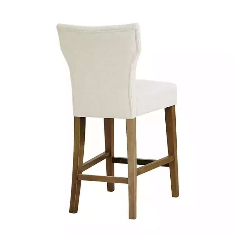 Kirklands Home Ivory Harrison Tufted Counter Stool White Best
