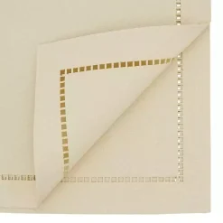 Kirklands Home Ivory Hemstitch Border Table Runner White Outlet