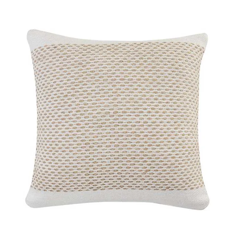 Pillows>Kirklands Home Ivory Interwoven Jute Pillow
