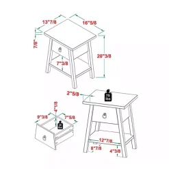 Kirklands Home Japandi Pull-Ring Accent Table Ivory