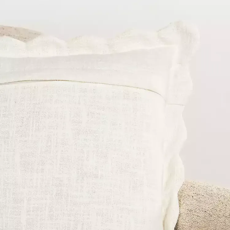 Pillows>Kirklands Home Juna Scalloped Pillow, 22 in. Ivory