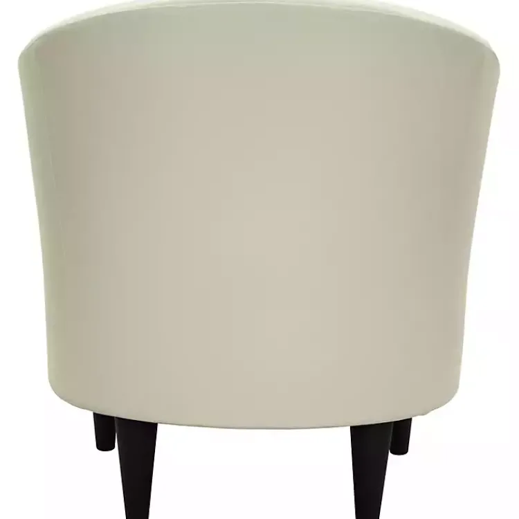 Kirklands Home Leatherette Windsor Accent Chair Ivory Best