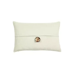 Pillows>Kirklands Home Linen and Button Lumbar Pillow Cover Ivory