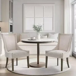 Kirklands Home Madison Park Ultra Dining Chairs, Set of 2 Ivory Clearance
