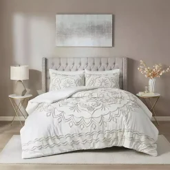 Kirklands Home Medallion Full/Queen 3-pc. Comforter Set Ivory New