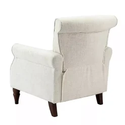 Kirklands Home Miriam Nailhead Trim Armchair Ivory Discount