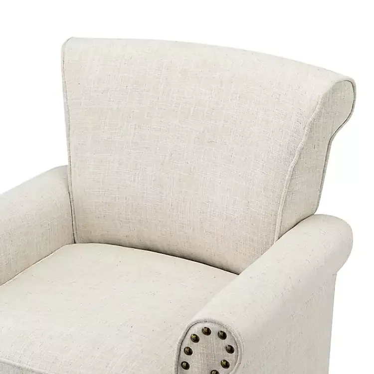 Kirklands Home Miriam Nailhead Trim Armchair Ivory Discount
