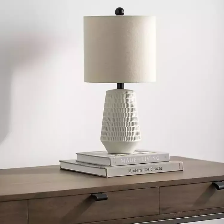 Kirklands Home Modern Etched Table Lamp Ivory Online