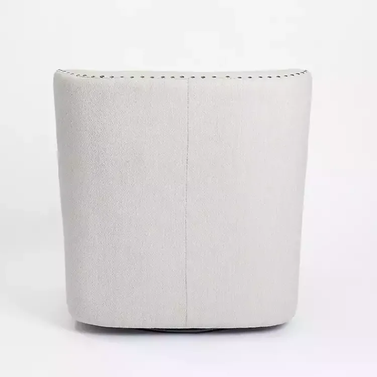 Kirklands Home Nailhead Wingback Swivel Accent Chair Ivory Sale