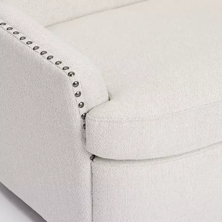 Kirklands Home Nailhead Wingback Swivel Accent Chair Ivory Sale
