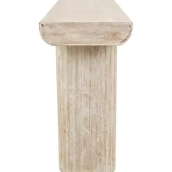 Kirklands Home Natural Wood Grain Console Table Ivory Hot