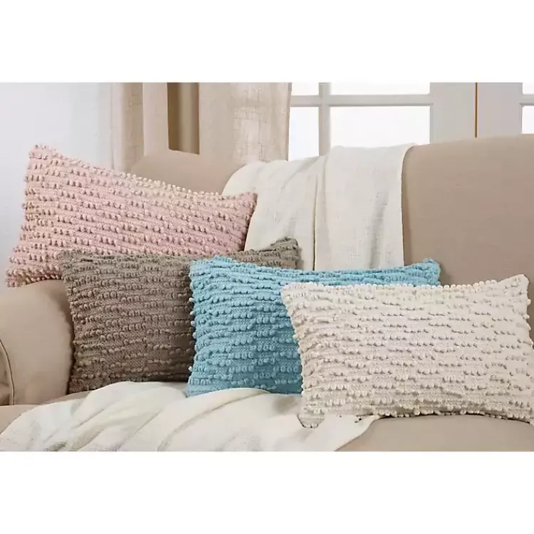 Pillows>Kirklands Home Ivory Nubby Decorative Lumbar Pillow White