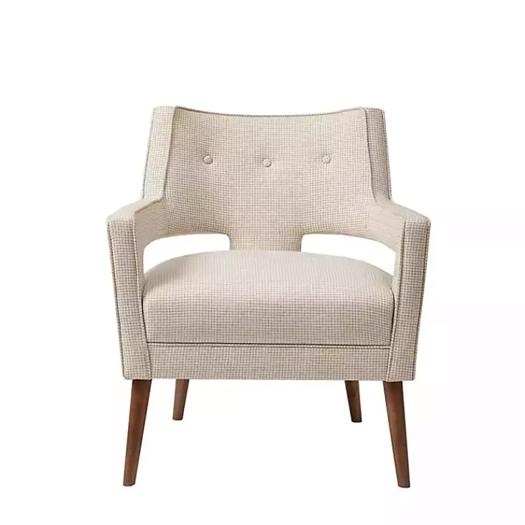 Kirklands Home Open Back Mid-Century Modern Armchair Ivory Online