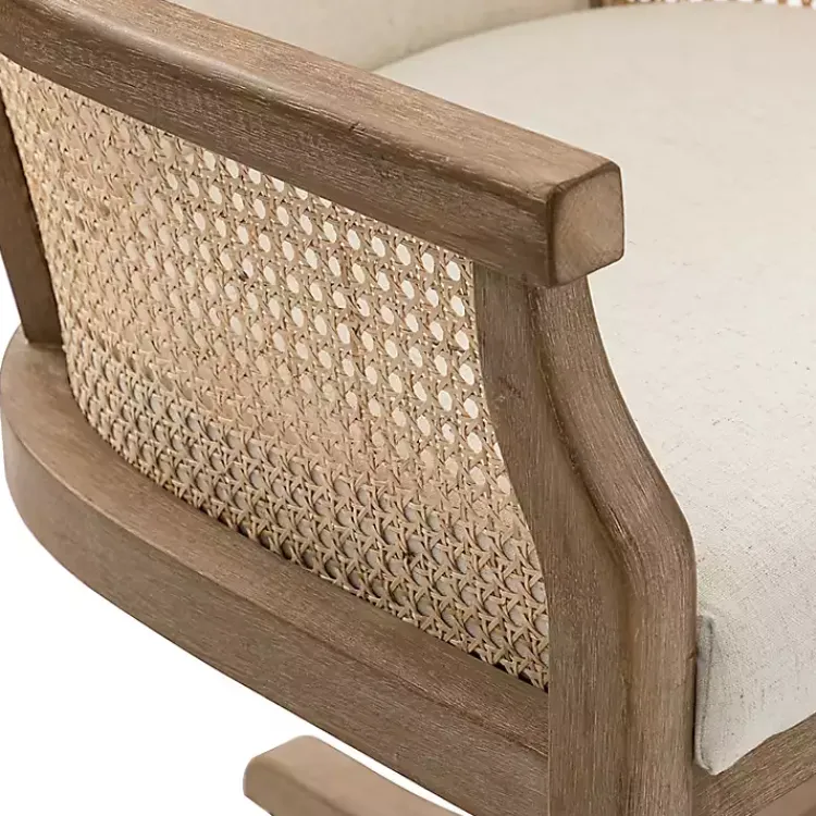 Kirklands Home Rattan Swivel Office Chair Ivory Hot