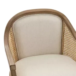 Kirklands Home Rattan Swivel Office Chair Ivory Hot