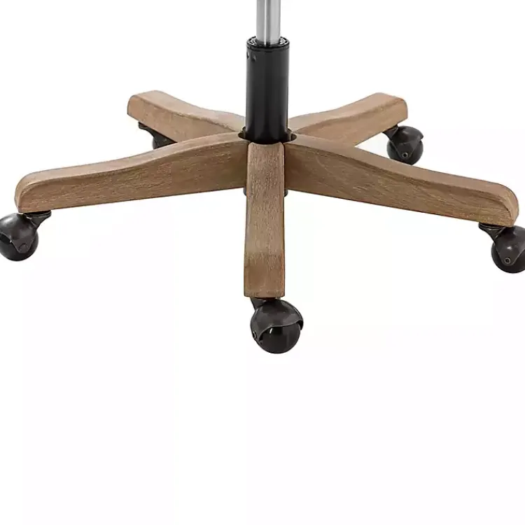 Kirklands Home Rattan Swivel Office Chair Ivory Hot