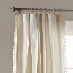 Kirklands Home Rosalie Curtain Panel Set, 108 in. Ivory Sale
