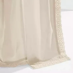 Kirklands Home Rosalie Curtain Panel Set, 108 in. Ivory Sale