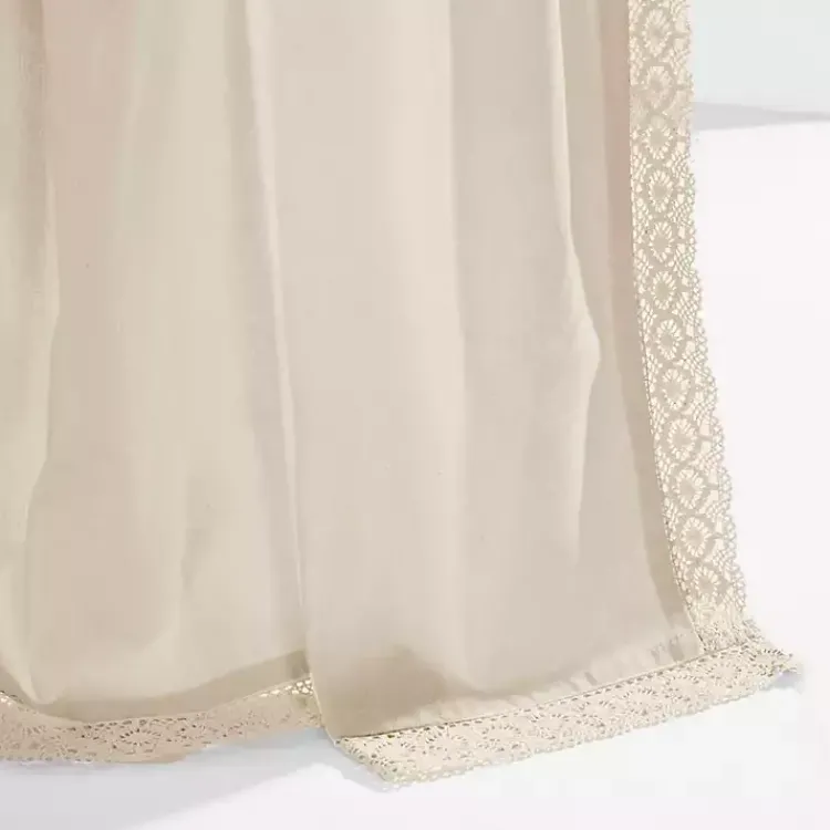 Kirklands Home Rosalie Curtain Panel Set, 108 in. Ivory Sale