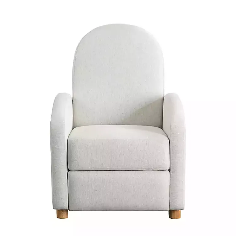 Kirklands Home Rounded Push Back Recliner Ivory Discount