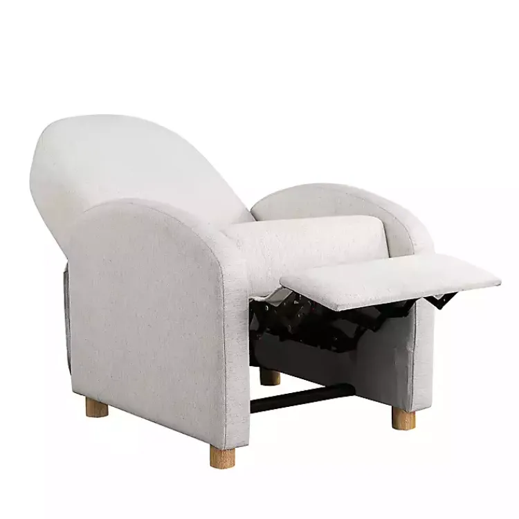 Kirklands Home Rounded Push Back Recliner Ivory Discount