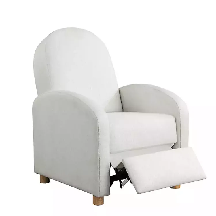 Kirklands Home Rounded Push Back Recliner Ivory Discount