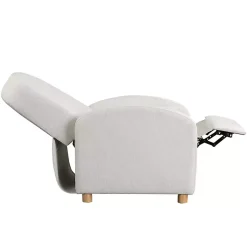Kirklands Home Rounded Push Back Recliner Ivory Discount