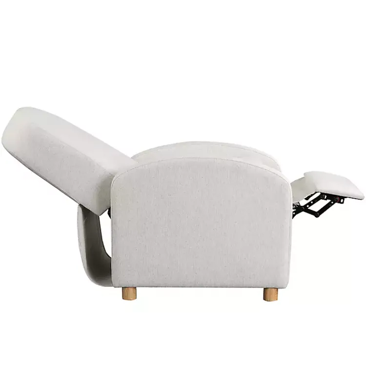 Kirklands Home Rounded Push Back Recliner Ivory Discount