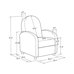 Kirklands Home Rounded Push Back Recliner Ivory Discount