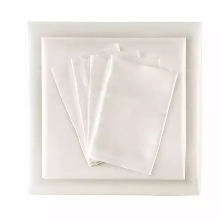 Kirklands Home Satin 6-pc. California King Sheet Set Ivory Hot