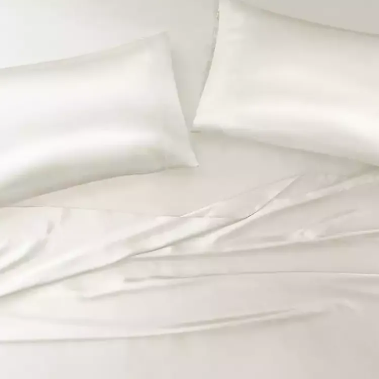Kirklands Home Satin 6-pc. California King Sheet Set Ivory Hot