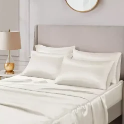 Kirklands Home Satin 6-pc. Full Sheet Set Ivory Discount