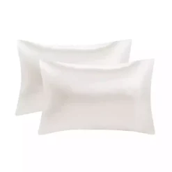 Kirklands Home Satin Standard 2-pc. Pillow Case Set Ivory New