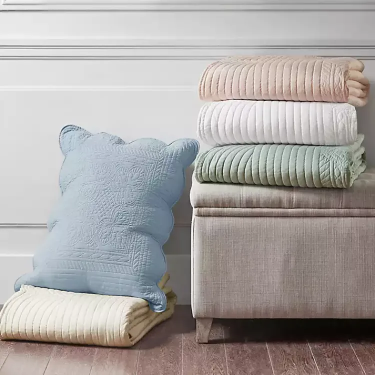 Kirklands Home Scalloped Monica 3-pc. Queen Coverlet Set Ivory Best