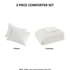 Kirklands Home Seersucker 3-pc. Full/Queen Comforter Set Ivory Hot