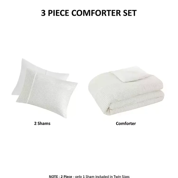 Kirklands Home Seersucker 3-pc. Full/Queen Comforter Set Ivory Hot