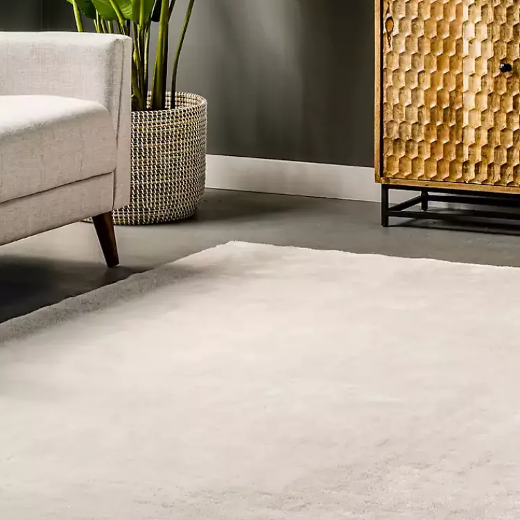 Kirklands Home Shag Washable Area Rug, 8x10 Ivory Sale
