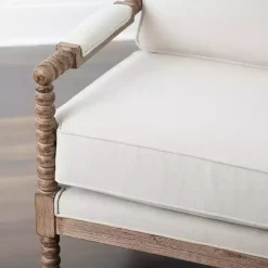 Kirklands Home Spencer Spindle Armchair Ivory Clearance