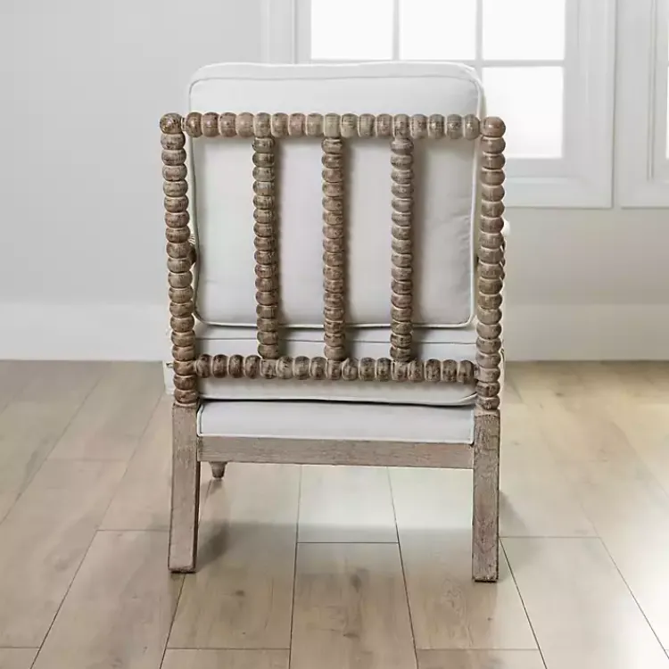 Kirklands Home Spencer Spindle Armchair Ivory Clearance