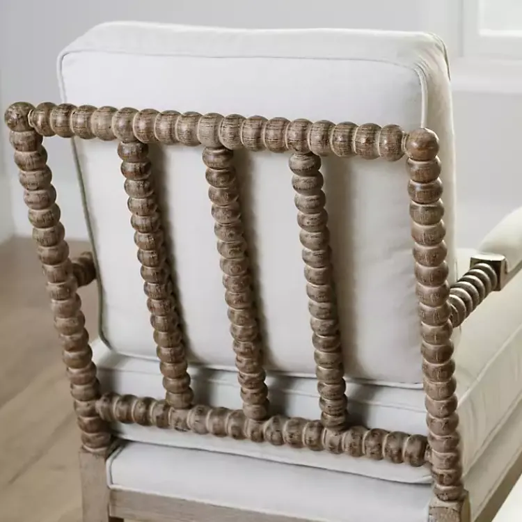 Kirklands Home Spencer Spindle Armchair Ivory Clearance