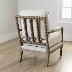 Kirklands Home Spencer Spindle Armchair Ivory Clearance