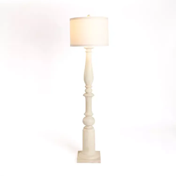 Kirklands Home Spindle Charlotte Floor Lamp Ivory New