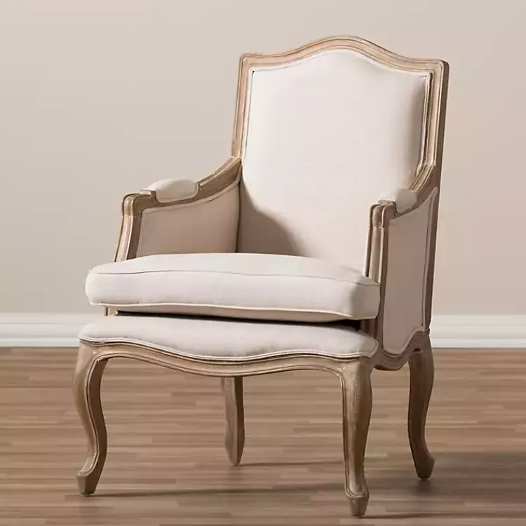 Kirklands Home Streaked Antique Accent Chair Ivory Online