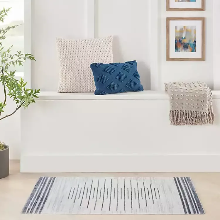Kirklands Home Ivory Striated Sphere Washable Area Rug, 3x5 Discount