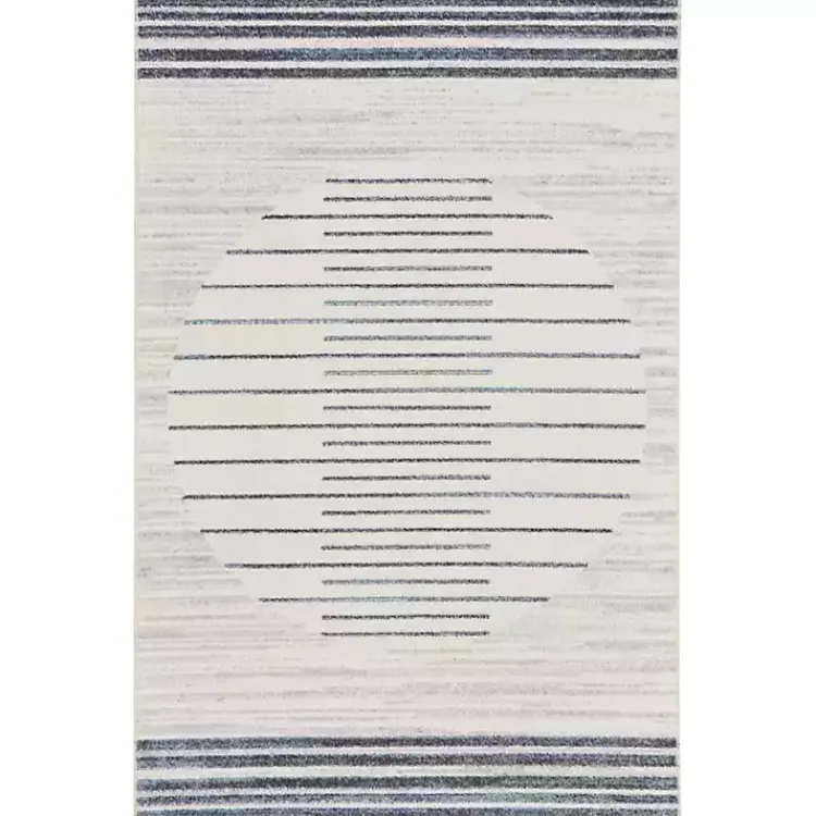 Kirklands Home Ivory Striated Sphere Washable Area Rug, 4x6 Hot