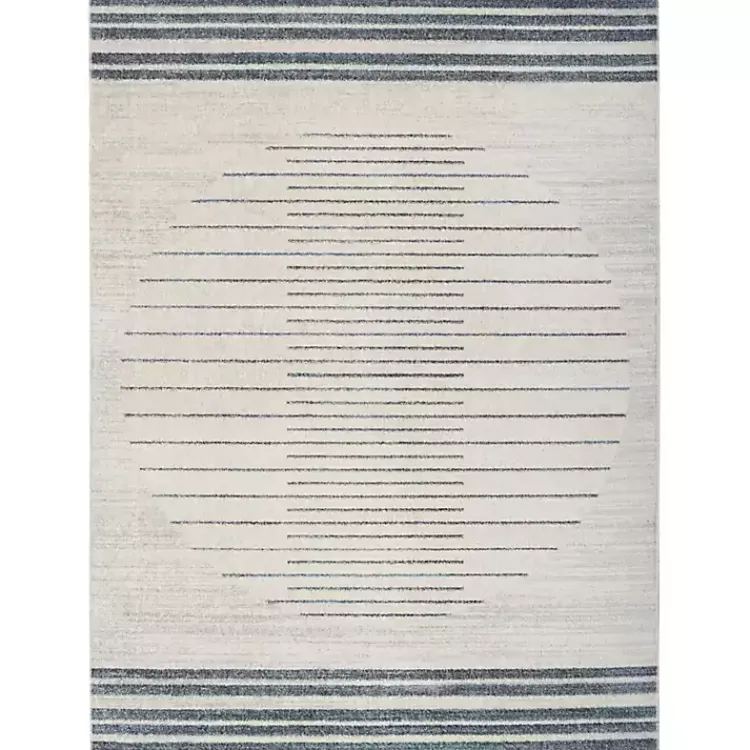 Kirklands Home Ivory Striated Sphere Washable Area Rug, 6x9 Sale