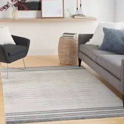 Kirklands Home Ivory Striated Sphere Washable Area Rug, 6x9 Sale