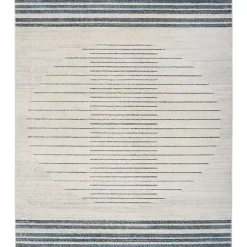 Kirklands Home Ivory Striated Sphere Washable Area Rug, 7x10 New