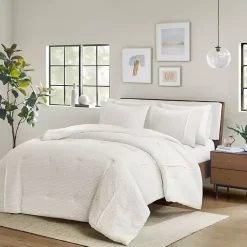 Kirklands Home Striped Oversized King 3-pc. Comforter Set Ivory Sale