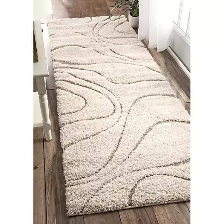 Kirklands Home Swirl Carolyn Runner Ivory Hot